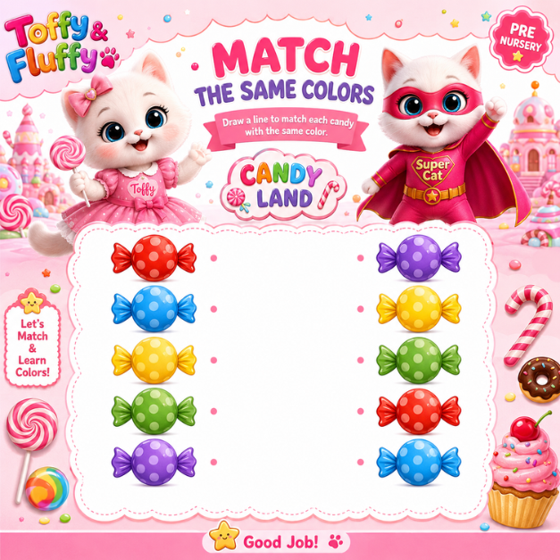 Match the same color - Activity Sheet