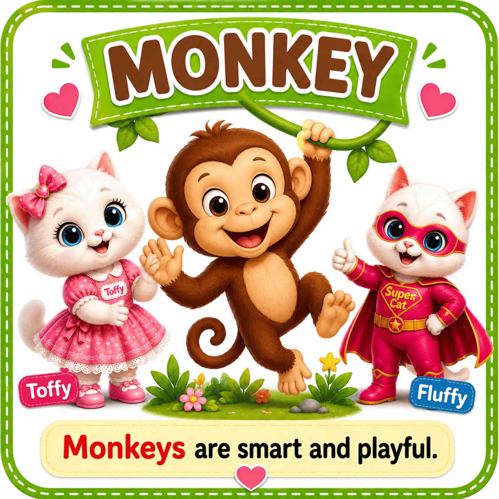 Animal Flash Cards : Toffy & Fluffy