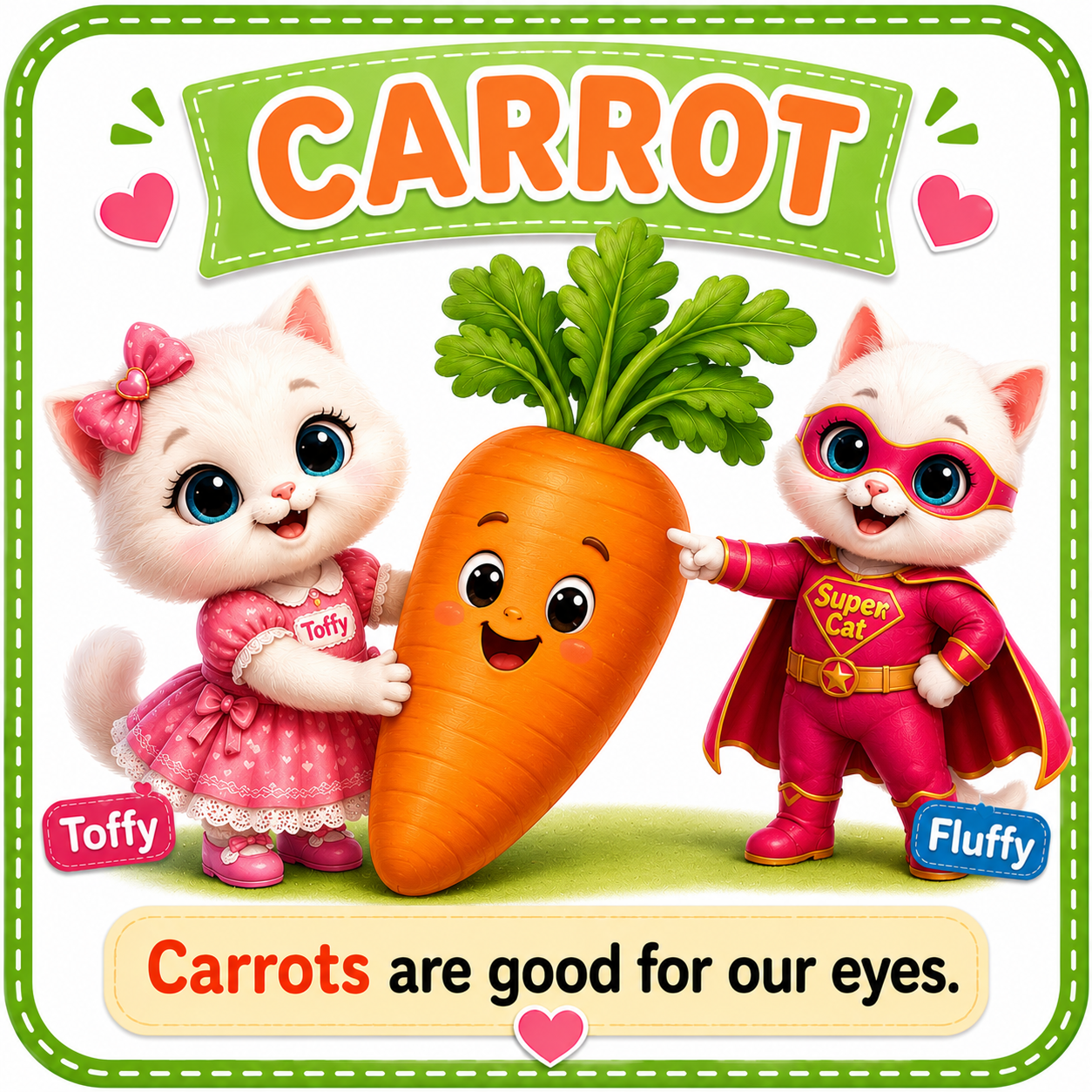 Carrot Flash Cards : Toffy & Fluffy