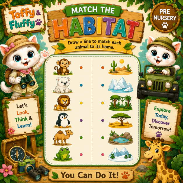 Match the Habitat – Nursery Activity Sheet