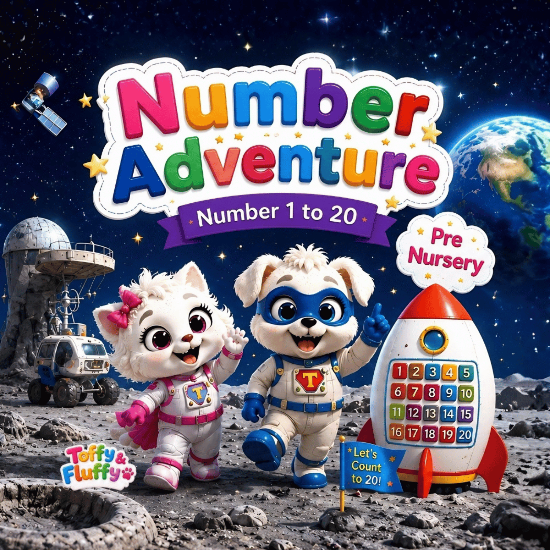 Number Adventure 1–100:  Toffy & Fluffy