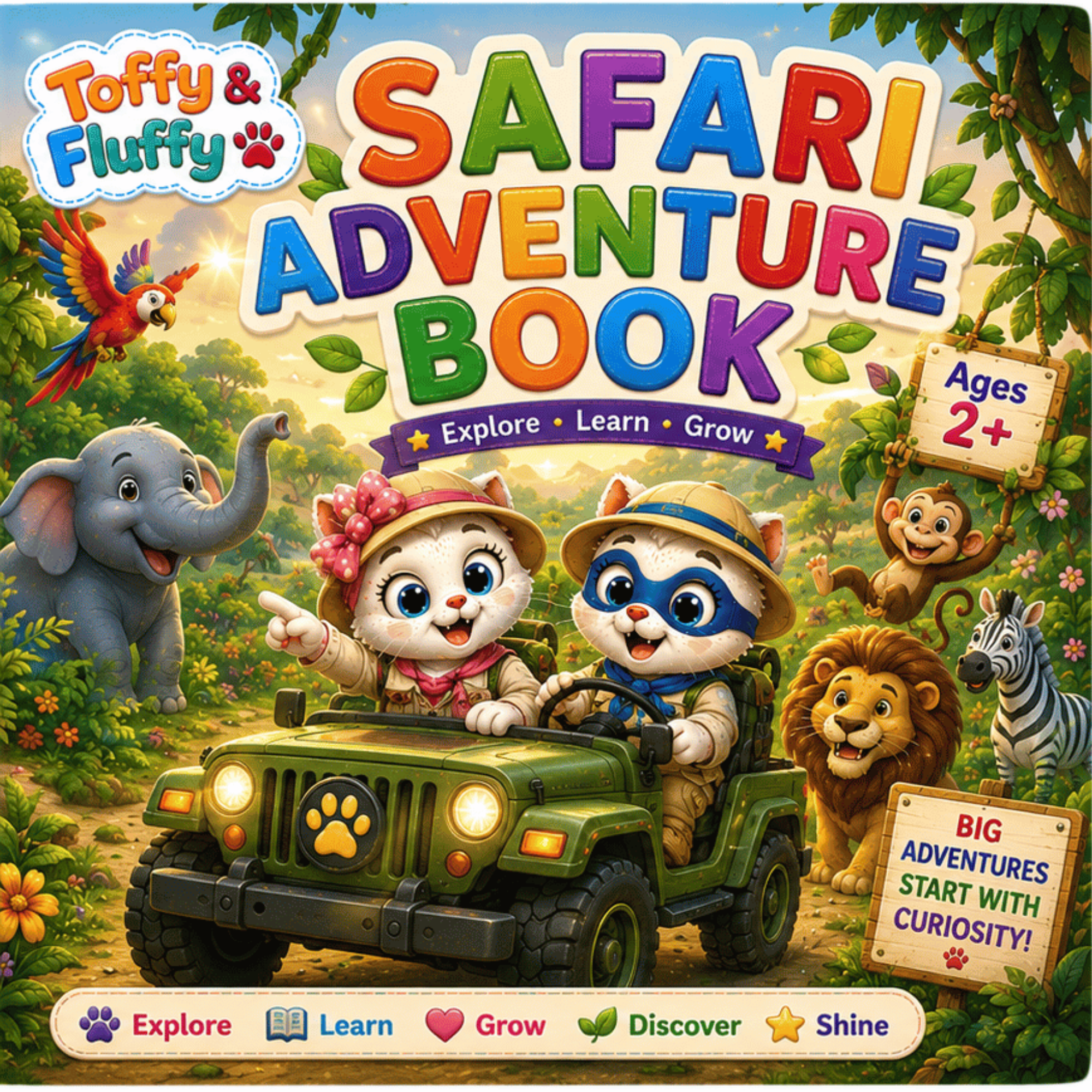 Safari Adventure Book – Toffy & Fluffy