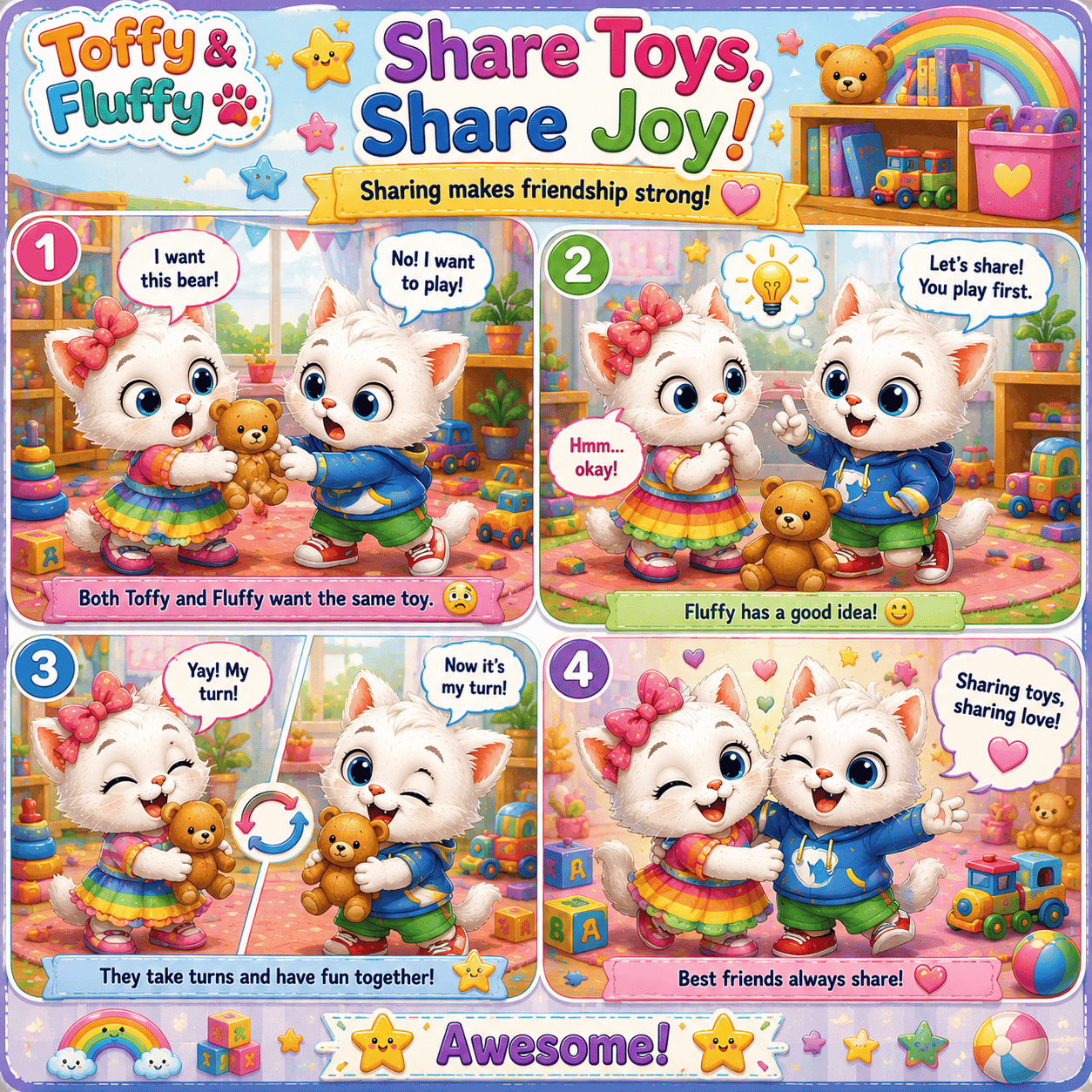 Share Toys Share Joys – Comics by Toffy & Fluffy