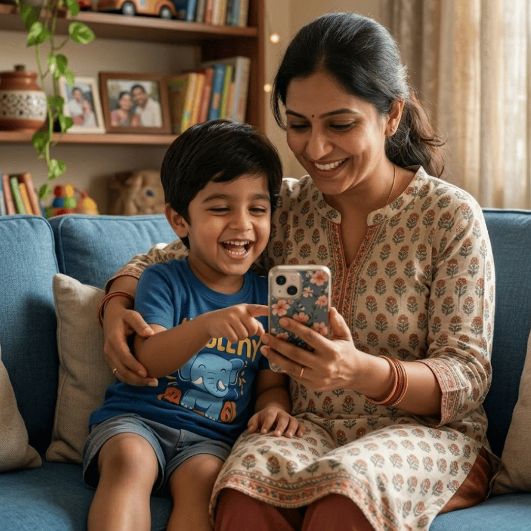 Mother reading to child